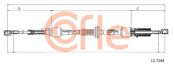 Cable, manual transmission - 12.7284 COFLE