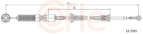 Cable, manual transmission - 12.7291 COFLE