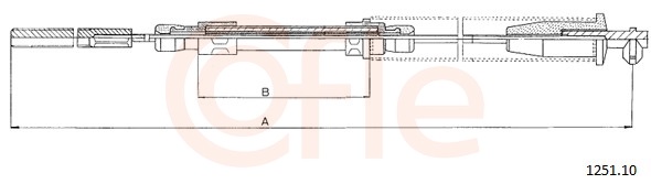 Cable, parking brake - 1251.10 COFLE