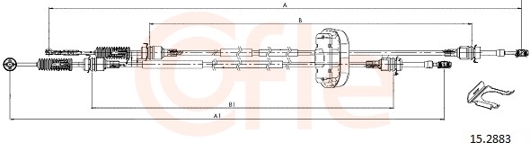 Cable, manual transmission - 15.2883 COFLE