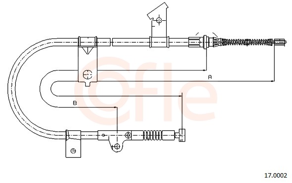 Cable, parking brake - 17.0002 COFLE