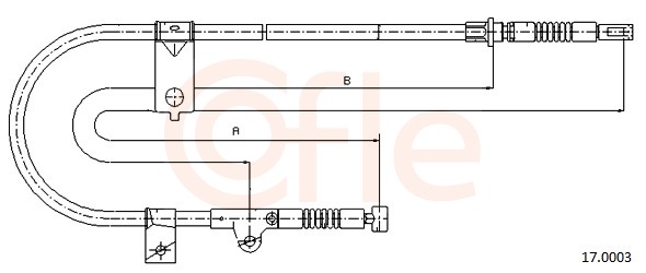 Cable, parking brake - 17.0003 COFLE