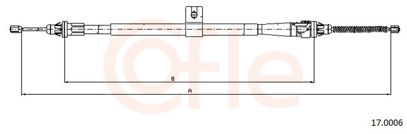 Cable, parking brake - 17.0006 COFLE