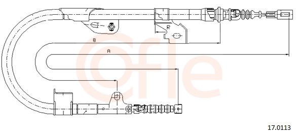 Cable, parking brake - 17.0113 COFLE