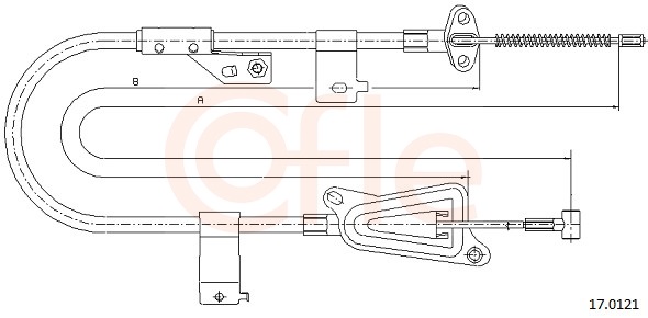 Cable, parking brake - 17.0121 COFLE