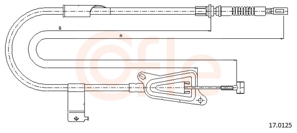Cable, parking brake - 17.0125 COFLE