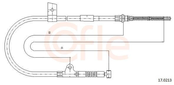 Cable, parking brake - 17.0213 COFLE