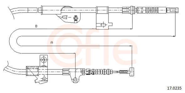 Cable, parking brake - 17.0235 COFLE