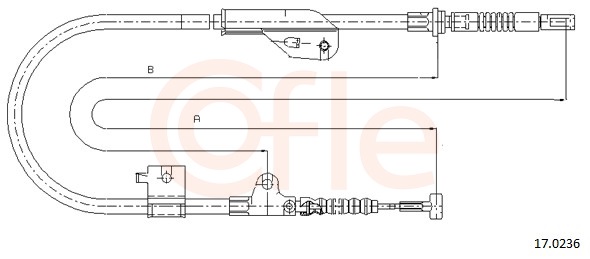 Cable, parking brake - 17.0236 COFLE