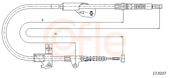 Cable, parking brake - 17.0237 COFLE