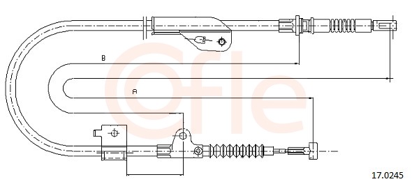 Cable, parking brake - 17.0245 COFLE