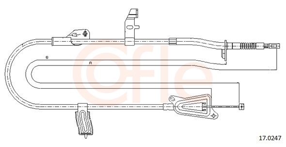 Cable, parking brake - 17.0247 COFLE