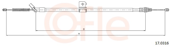 Cable, parking brake - 17.0316 COFLE