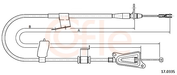Cable, parking brake - 17.0335 COFLE
