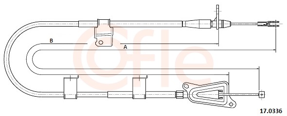 Cable, parking brake - 17.0336 COFLE