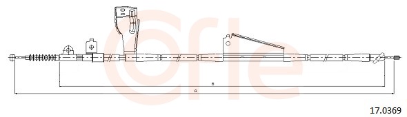Cable, parking brake - 17.0369 COFLE