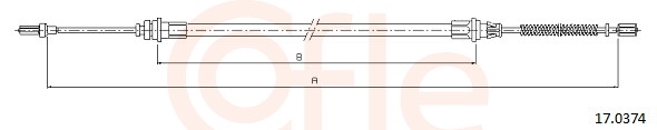 Cable, parking brake - 17.0374 COFLE