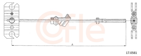 Cable, parking brake - 17.0581 COFLE