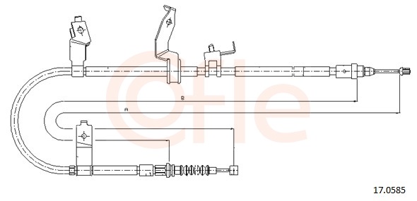 Cable, parking brake - 17.0585 COFLE