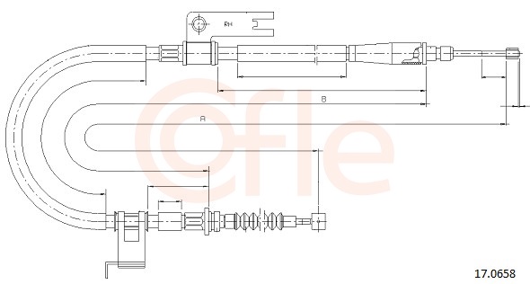 Cable, parking brake - 17.0658 COFLE