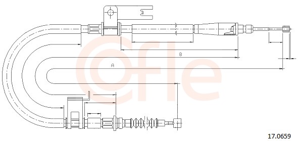 Cable, parking brake - 17.0659 COFLE