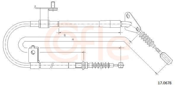 Cable, parking brake - 17.0678 COFLE