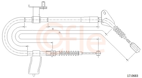 Cable, parking brake - 17.0683 COFLE