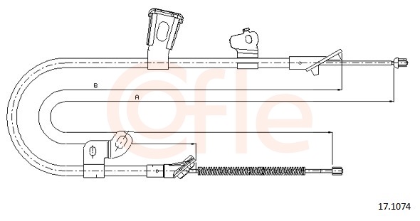 Cable, parking brake - 17.1074 COFLE