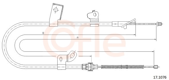 Cable, parking brake - 17.1076 COFLE