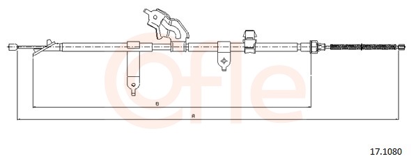 Cable, parking brake - 17.1080 COFLE