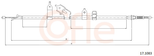 Cable, parking brake - 17.1083 COFLE