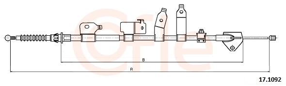 Cable, parking brake - 17.1092 COFLE