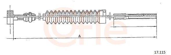 Cable, parking brake - 17.115 COFLE