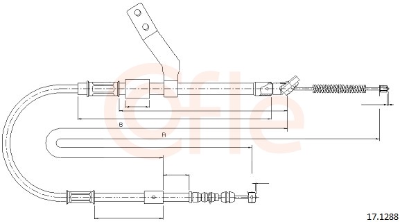 Cable, parking brake - 17.1288 COFLE