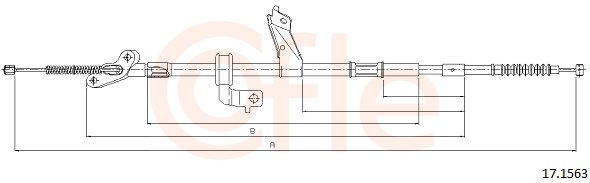 Cable, parking brake - 17.1563 COFLE