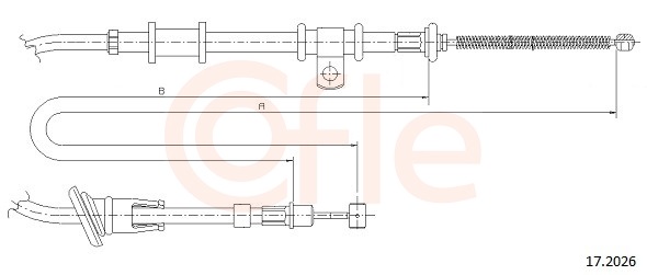 Cable, parking brake - 17.2026 COFLE