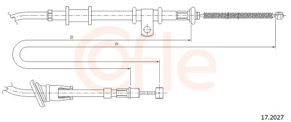 Cable, parking brake - 17.2027 COFLE