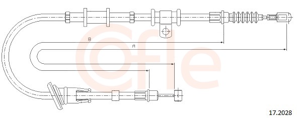 Cable, parking brake - 17.2028 COFLE