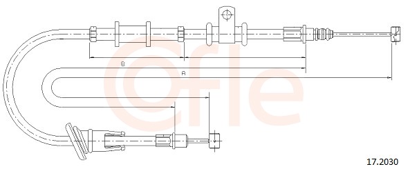 Cable, parking brake - 17.2030 COFLE