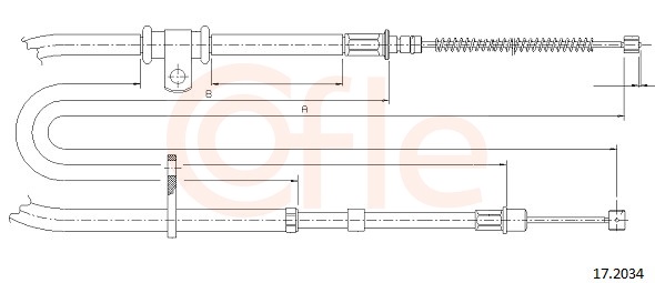 Cable, parking brake - 17.2034 COFLE