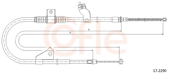Cable, parking brake - 17.2290 COFLE