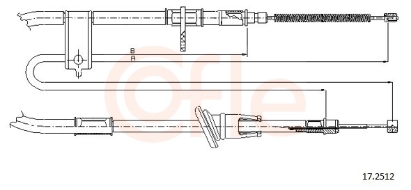 Cable, parking brake - 17.2512 COFLE