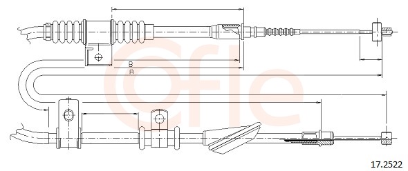 Cable, parking brake - 17.2522 COFLE