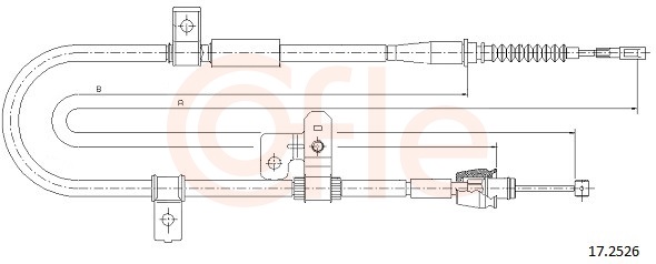 Cable, parking brake - 17.2526 COFLE