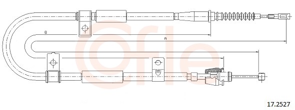 Cable, parking brake - 17.2527 COFLE