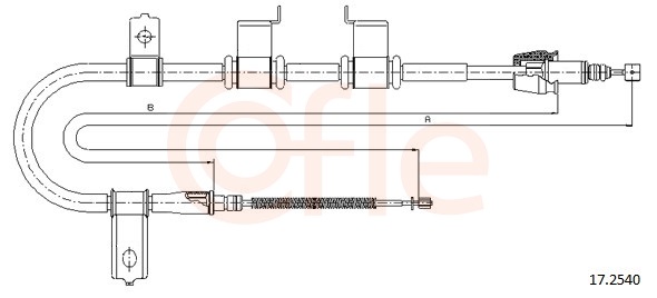 Cable, parking brake - 17.2540 COFLE