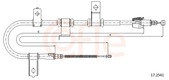 Cable, parking brake - 17.2541 COFLE