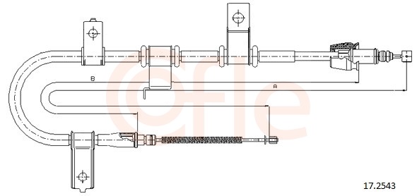 Cable, parking brake - 17.2543 COFLE