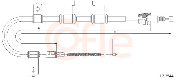 Cable, parking brake - 17.2544 COFLE
