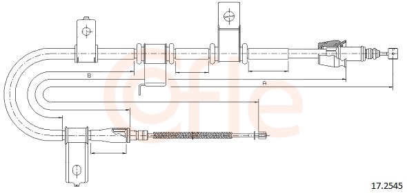 Cable, parking brake - 17.2545 COFLE